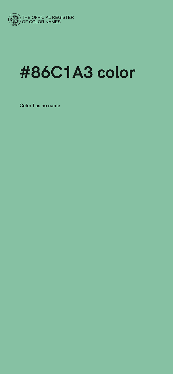 #86C1A3 color image
