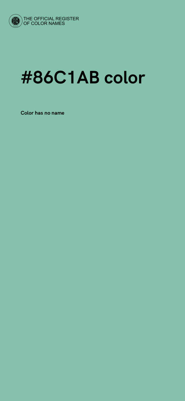 #86C1AB color image