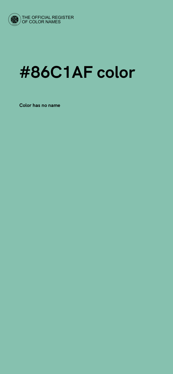 #86C1AF color image