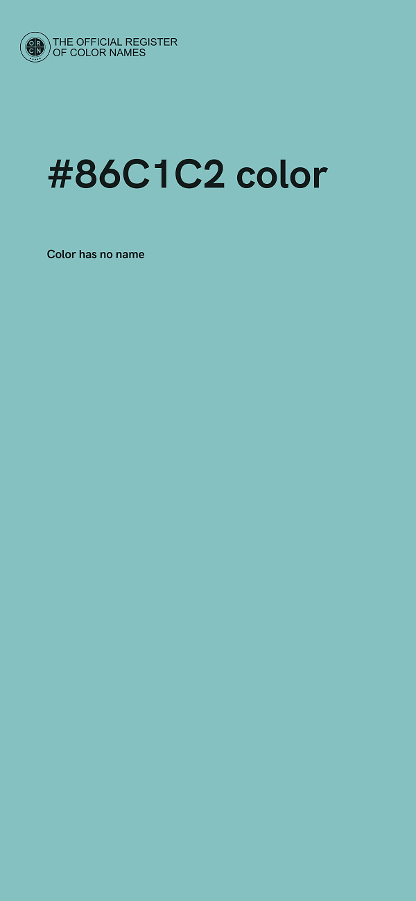 #86C1C2 color image