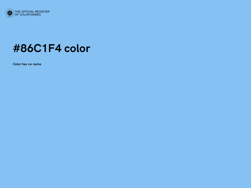#86C1F4 color image