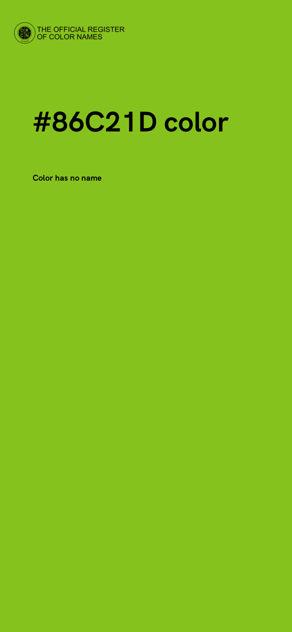 #86C21D color image