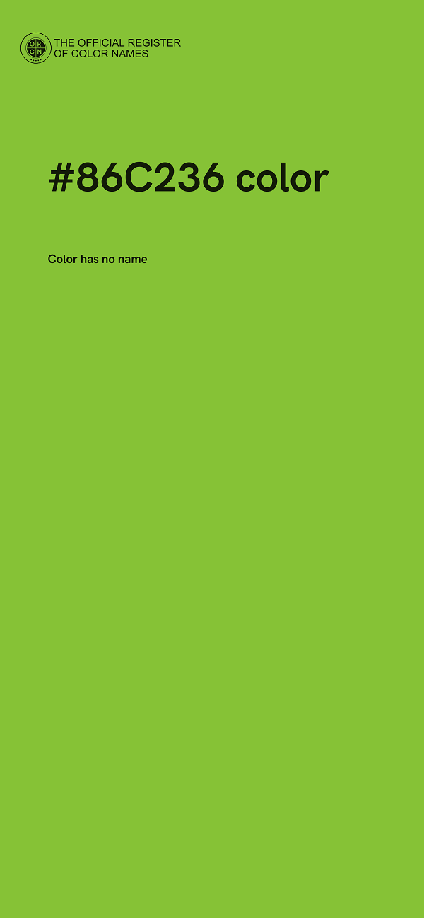 #86C236 color image