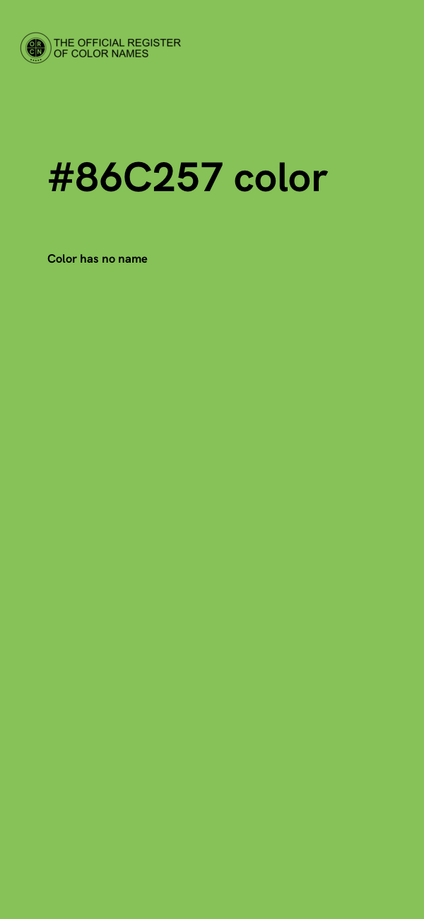 #86C257 color image