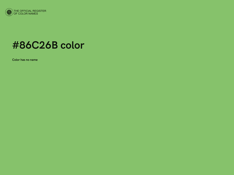 #86C26B color image