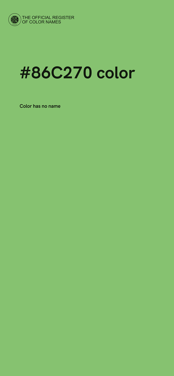 #86C270 color image
