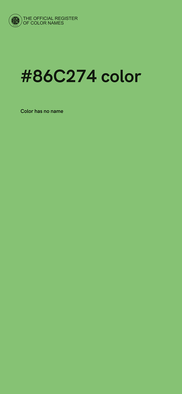 #86C274 color image