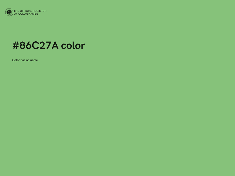 #86C27A color image