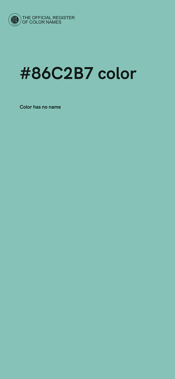 #86C2B7 color image