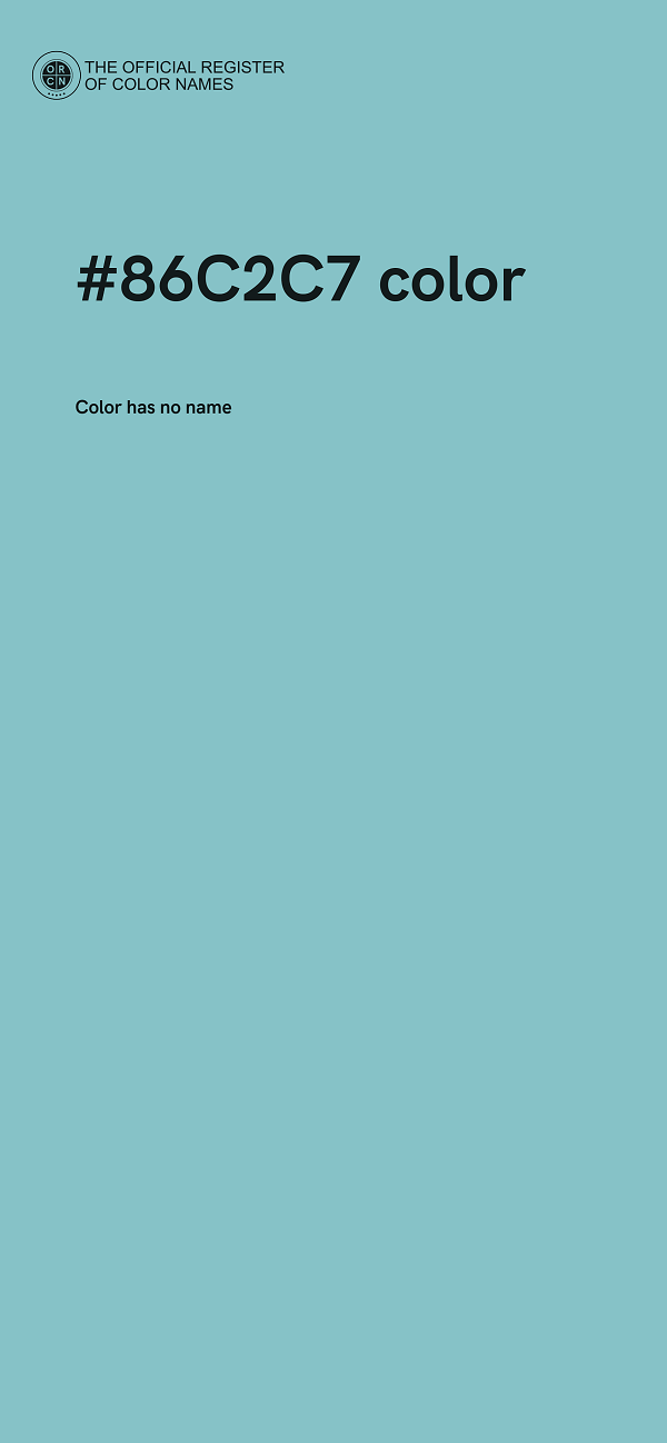 #86C2C7 color image