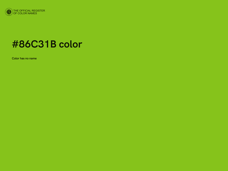 #86C31B color image