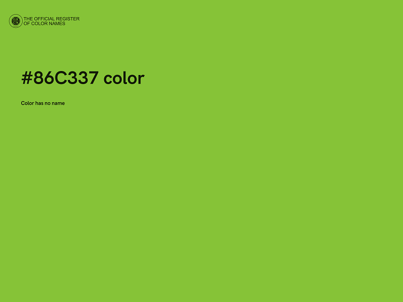 #86C337 color image