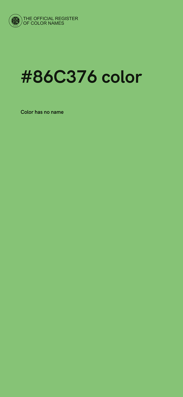#86C376 color image