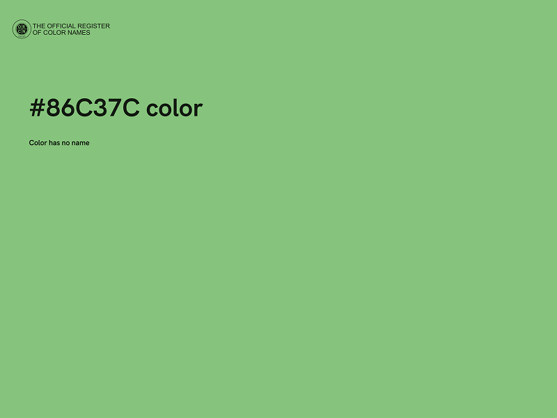 #86C37C color image