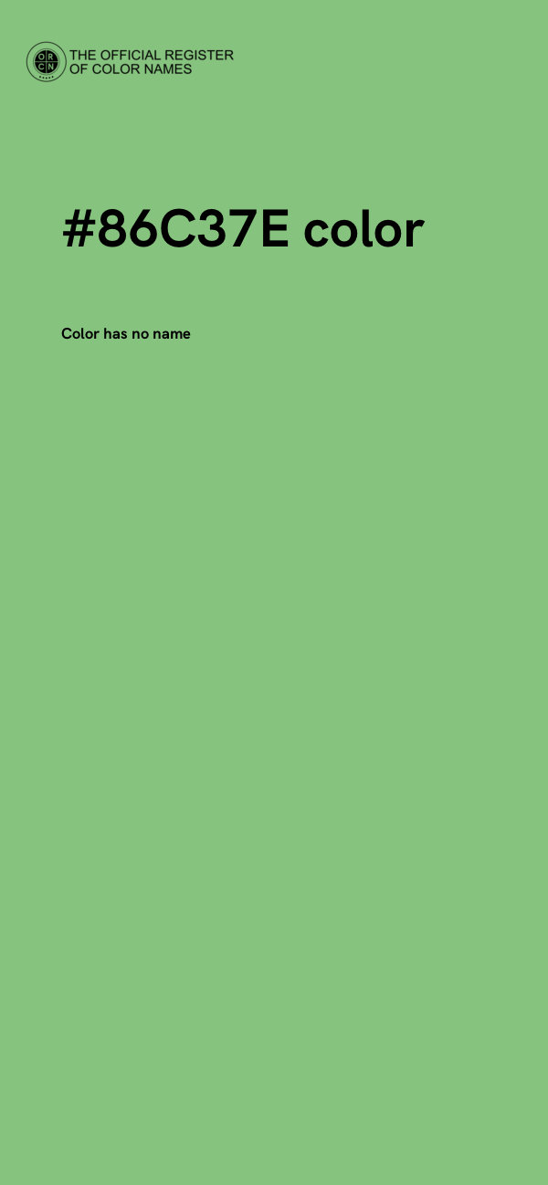 #86C37E color image