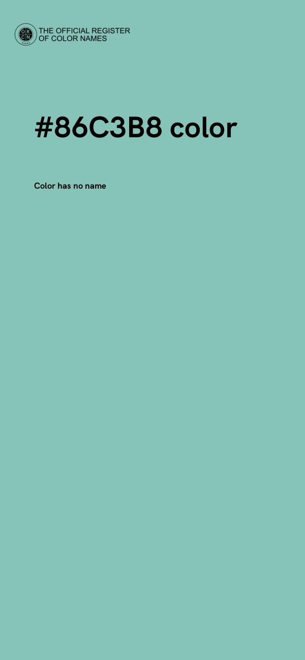 #86C3B8 color image