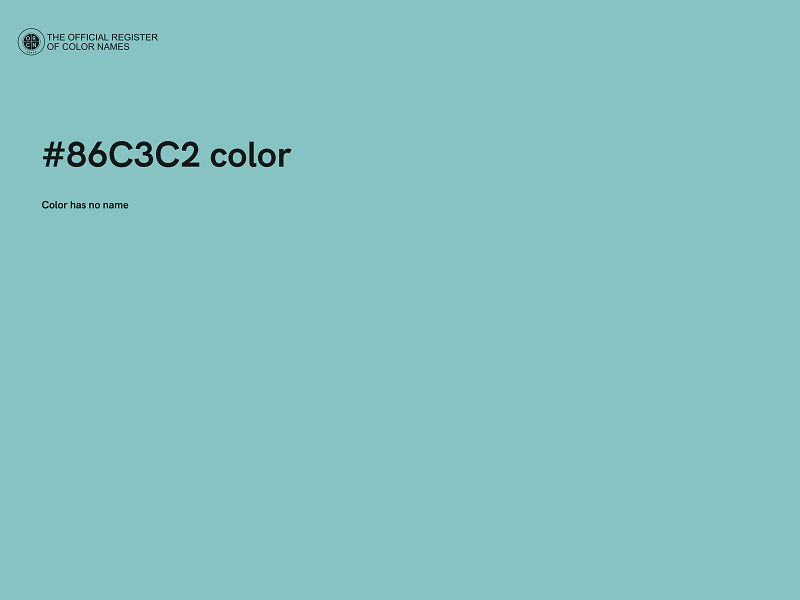 #86C3C2 color image