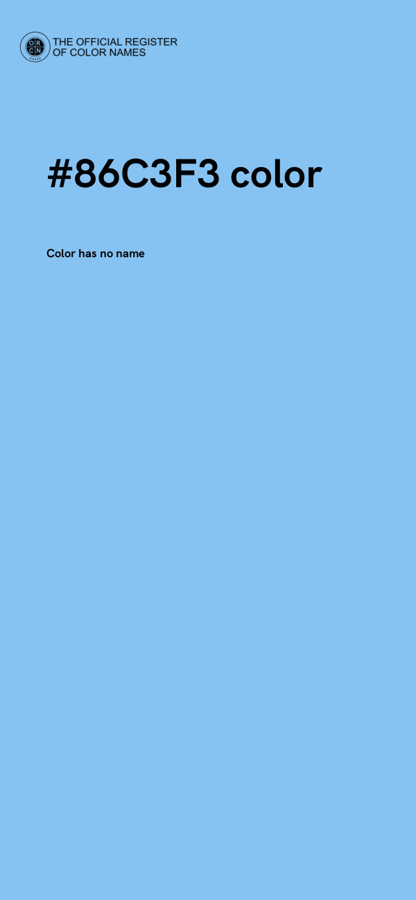 #86C3F3 color image