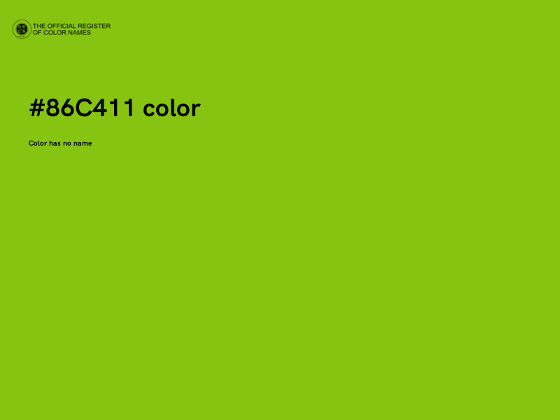 #86C411 color image