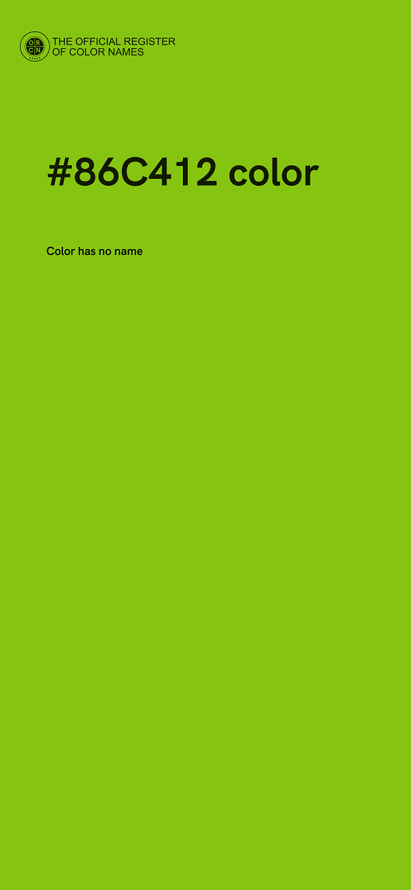 #86C412 color image
