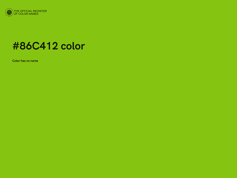 #86C412 color image