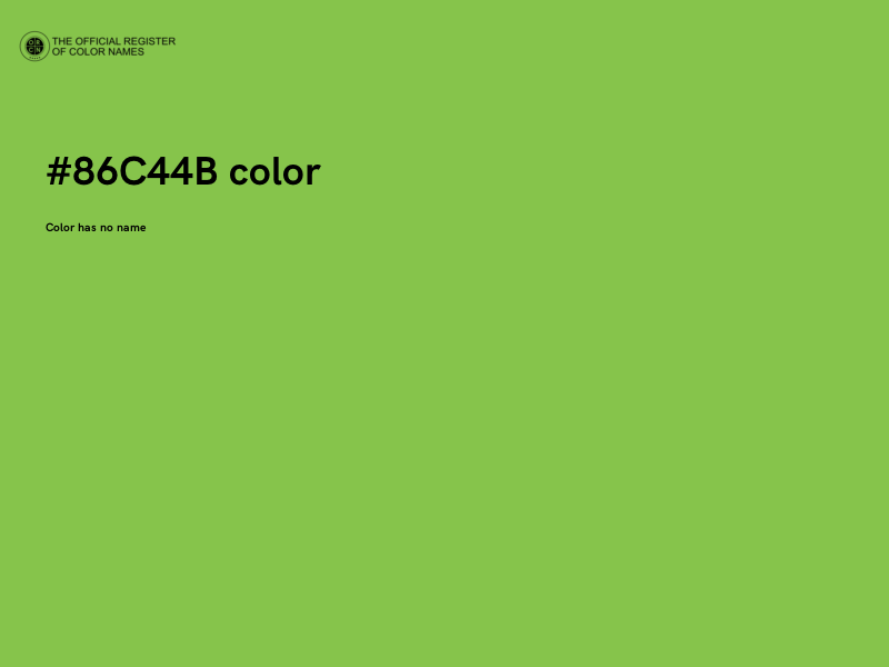 #86C44B color image