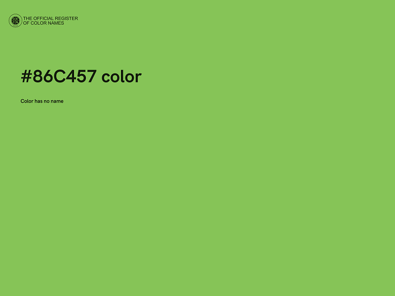 #86C457 color image