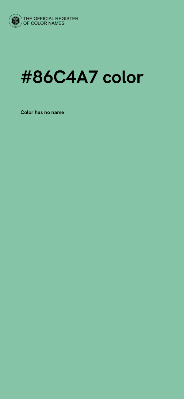 #86C4A7 color image