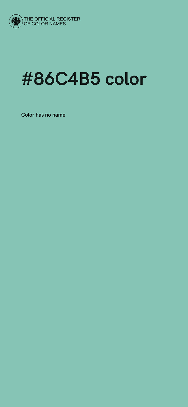 #86C4B5 color image