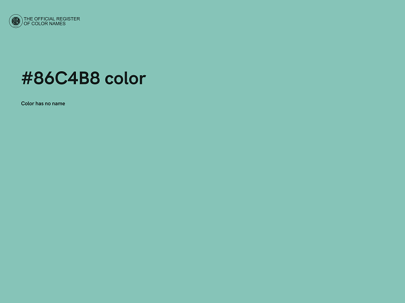 #86C4B8 color image