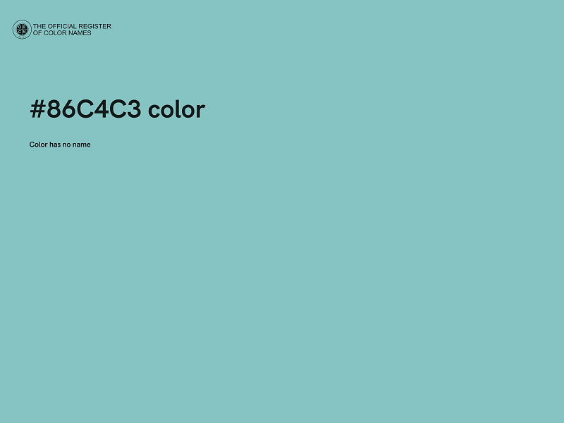 #86C4C3 color image