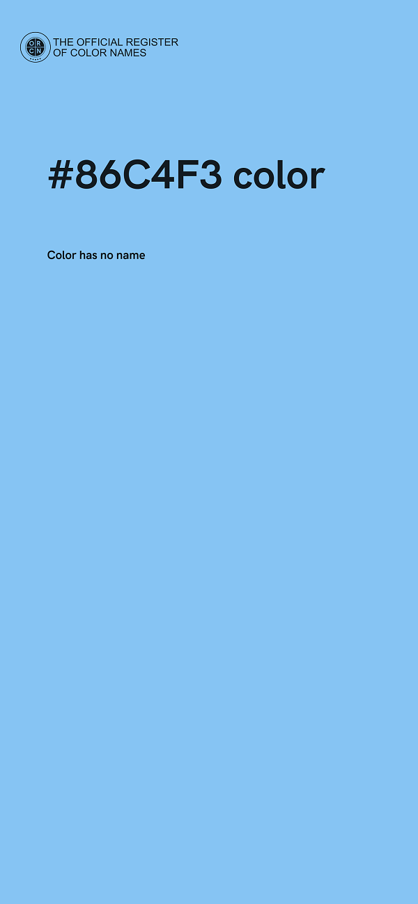 #86C4F3 color image