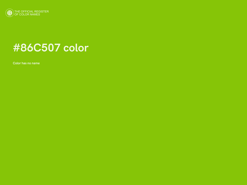 #86C507 color image