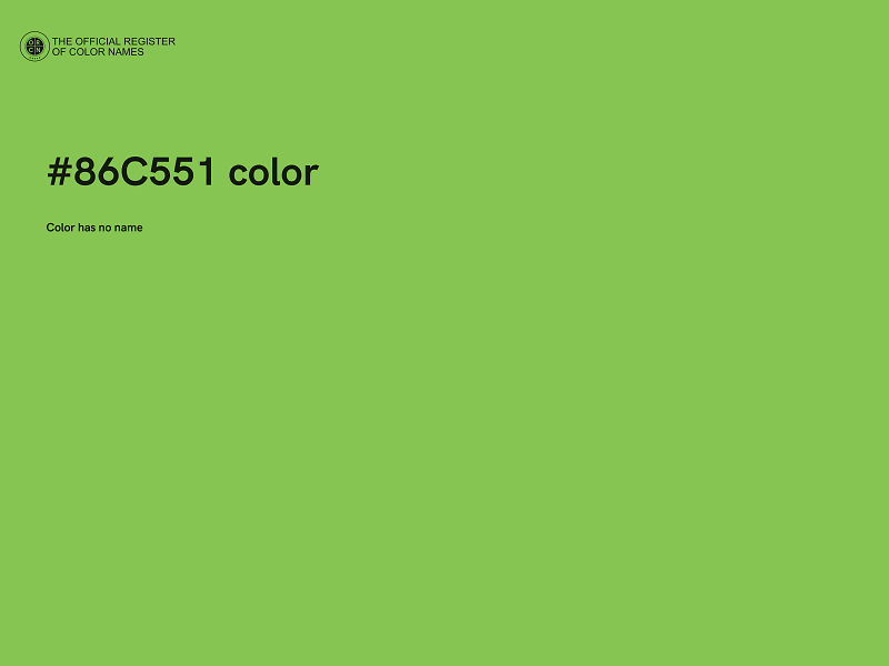 #86C551 color image