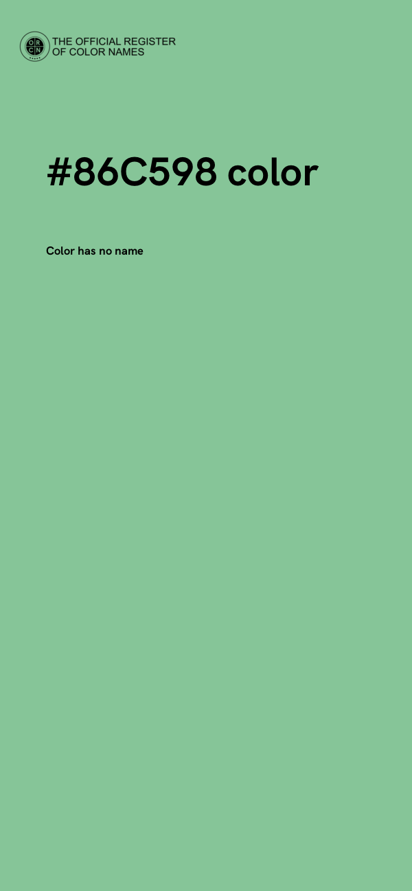 #86C598 color image