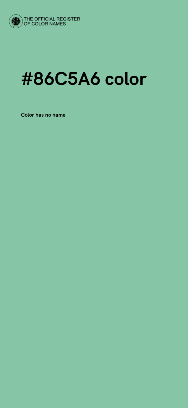 #86C5A6 color image
