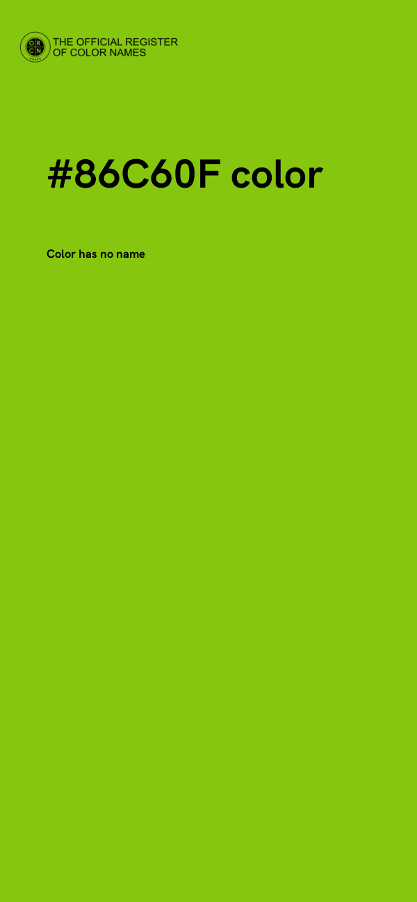 #86C60F color image