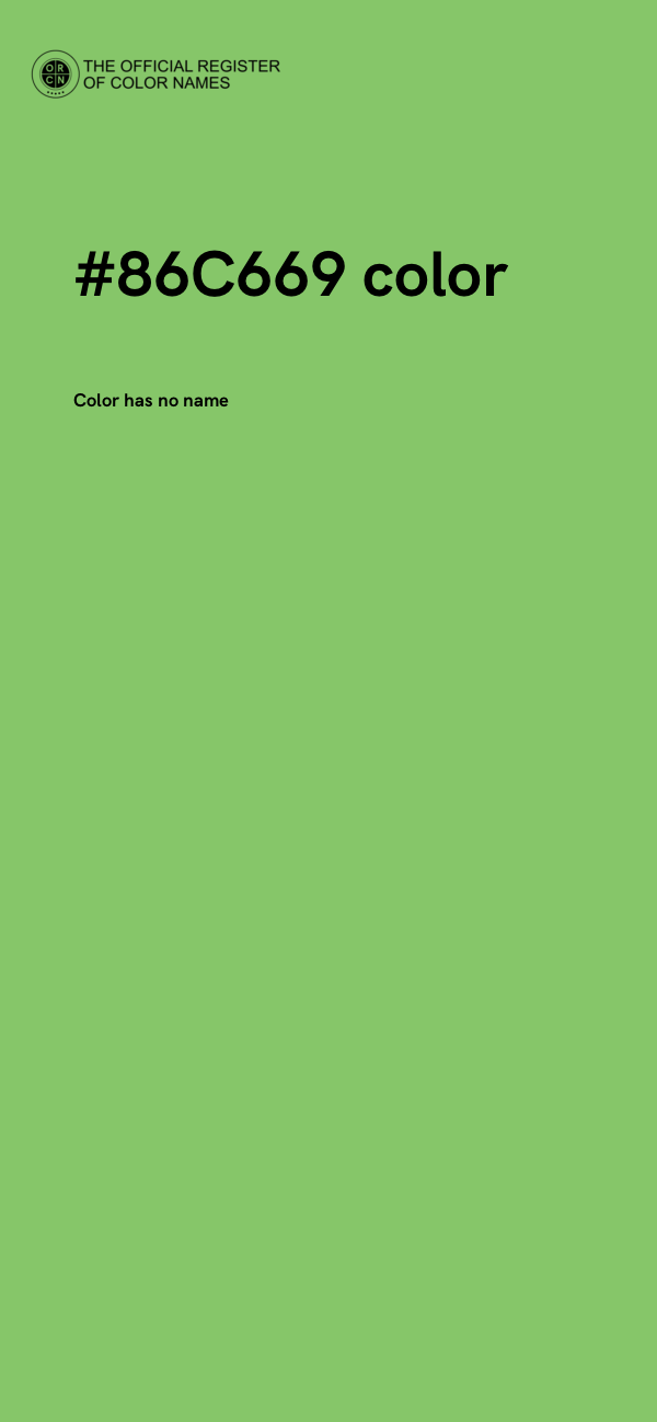 #86C669 color image