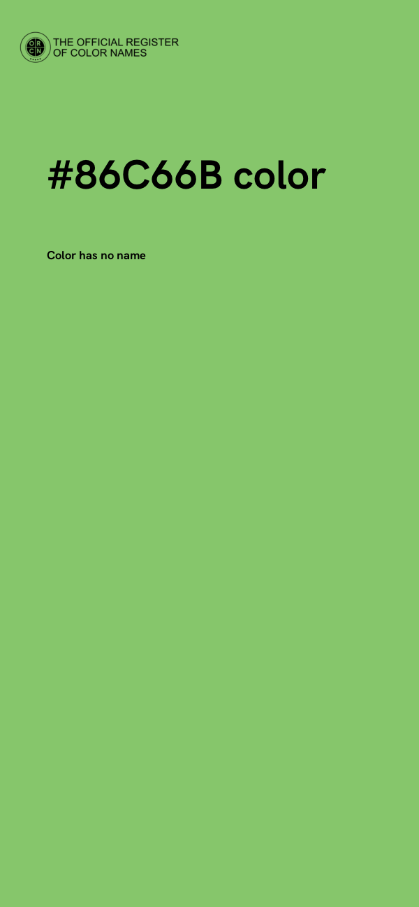 #86C66B color image