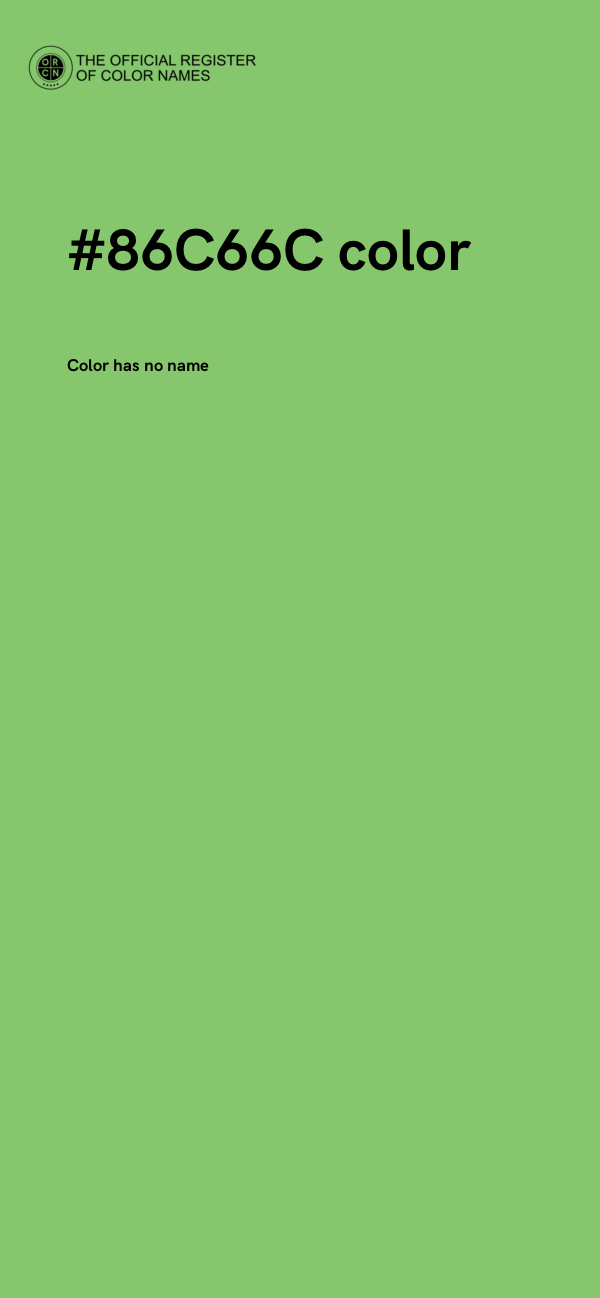 #86C66C color image