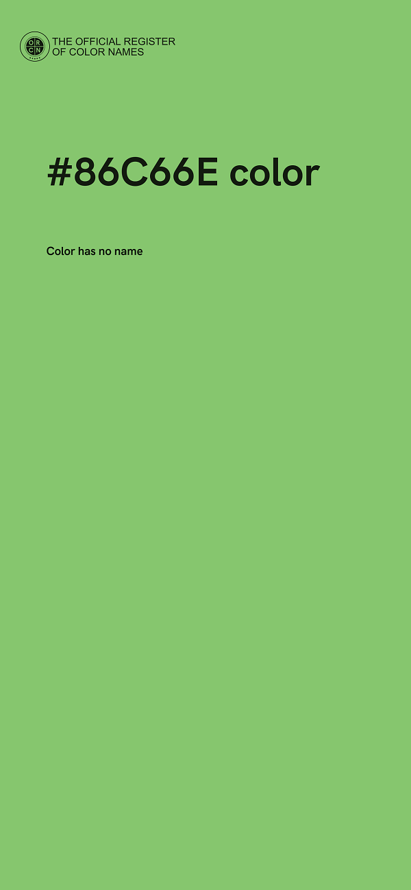 #86C66E color image
