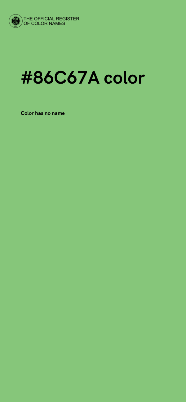 #86C67A color image