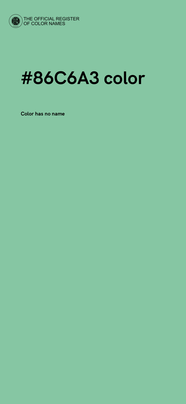 #86C6A3 color image