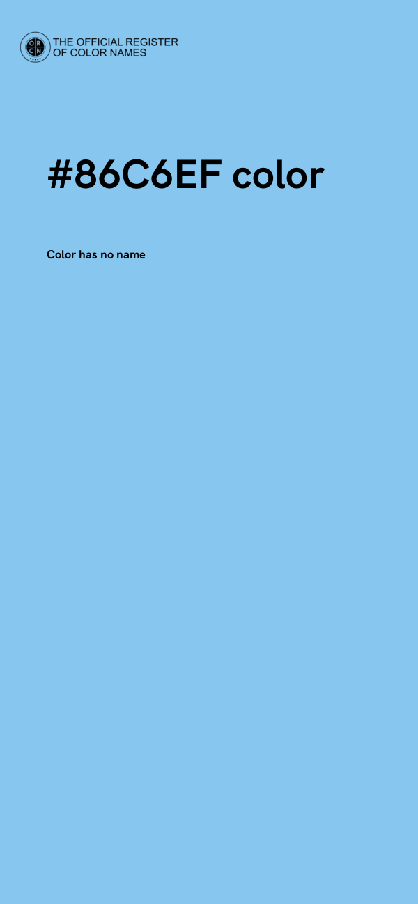 #86C6EF color image