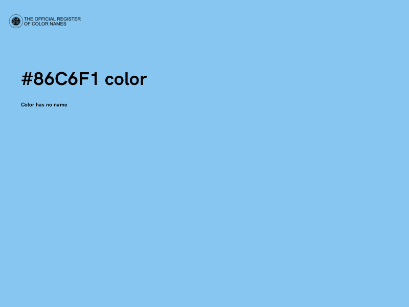 #86C6F1 color image