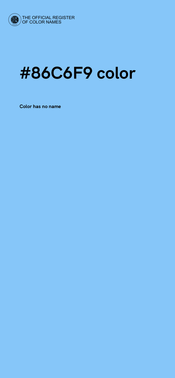 #86C6F9 color image