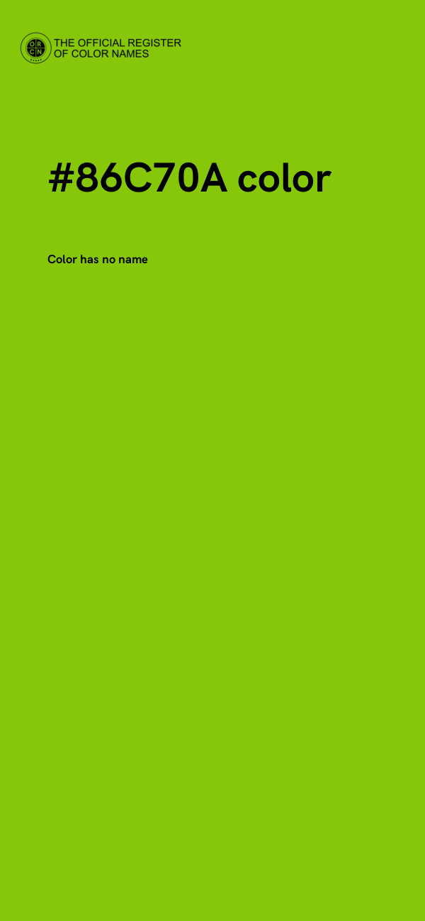 #86C70A color image