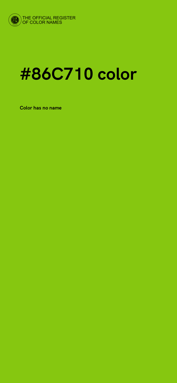 #86C710 color image