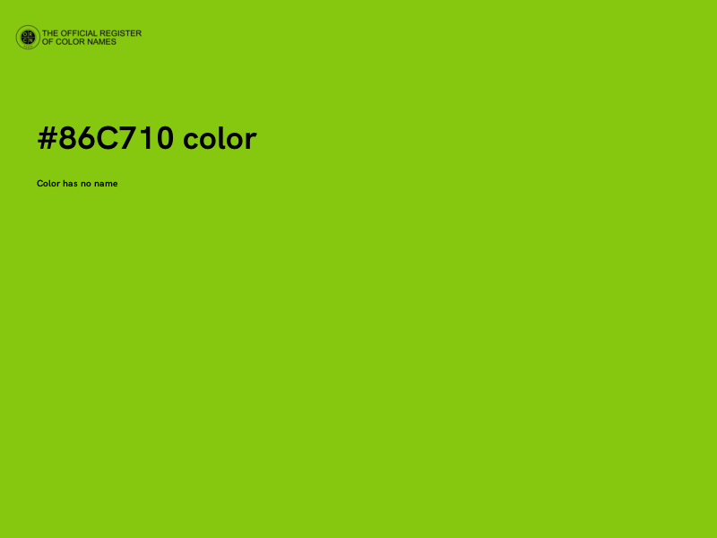 #86C710 color image