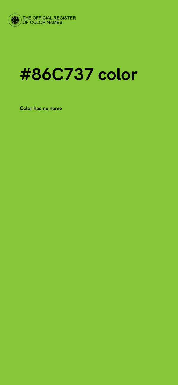 #86C737 color image